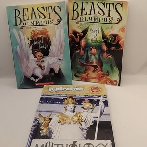 Children’s Mythology Book Bundle Scholastic Fiction Poptopics Nonfiction Grd 2-4